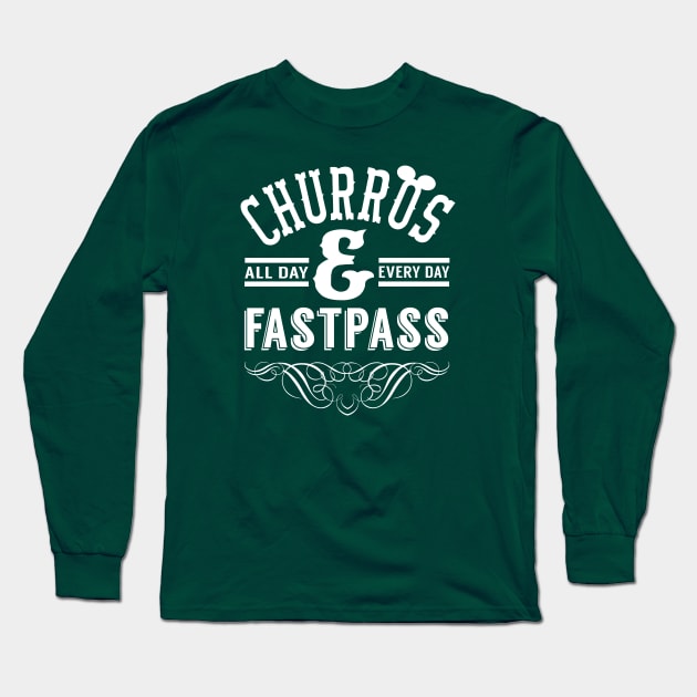 Churros and Fastpass Long Sleeve T-Shirt by PopCultureShirts